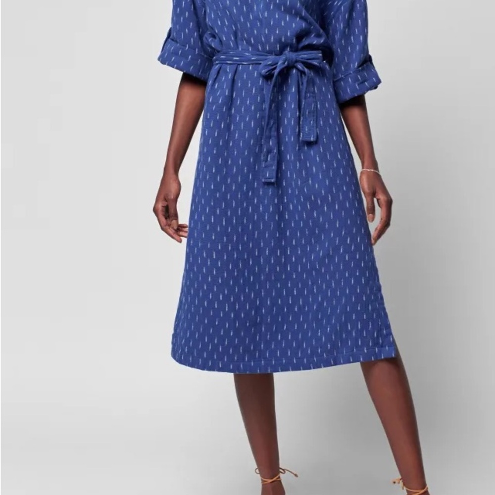 Faherty Atlantic Ave Dress-Blue Shadow